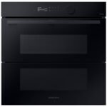 Horno de vapor - Samsung NV7B5750TDK/U1, Multifunción, Pirolítico, Air Fry, 76l, 59.5 cm, Dual Cook Flex, WiFi, Negro