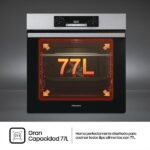 Horno - Hisense BI64213E14PX, Multifunción, Pirolítico, 77 L, 59.5 cm, Modo Air Fry, A+, Inox - Imagen 8