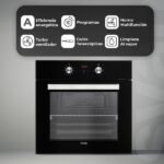 Horno multifunción - SVAN SHM10700DCN, Integrable, 69 l, 595 mm, Negro - Imagen 5