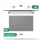 Horno multifunción - SVAN SHM8700DCB, Libre instalación, 70 l, 59,5 cm, Cristal blanco