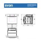 Horno multifunción - SVAN SHM8700DCB, Libre instalación, 70 l, 59,5 cm, Cristal blanco - Imagen 7