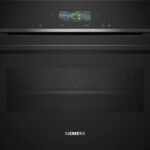 Horno compacto - Siemens CB734G1B1, Multifunción, Hidrolítico, 47 l, autolimpieza oxyLitic, App Home Connect, 60 cm, Negro