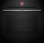 Horno compacto - Bosch HBG774KB1, Serie 8, Multifunción, Pirolítico, 71 l, 54.9 cm, Negro