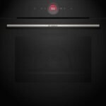 Horno compacto - Bosch HBG774KB1, Serie 8, Multifunción, Pirolítico, 71 l, 54.9 cm, Negro