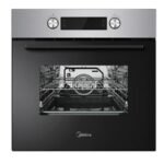Horno pirolítico - MIDEA 65P90E3IX, Integrado + Libre instalación, 70 l, 60 cm, plata